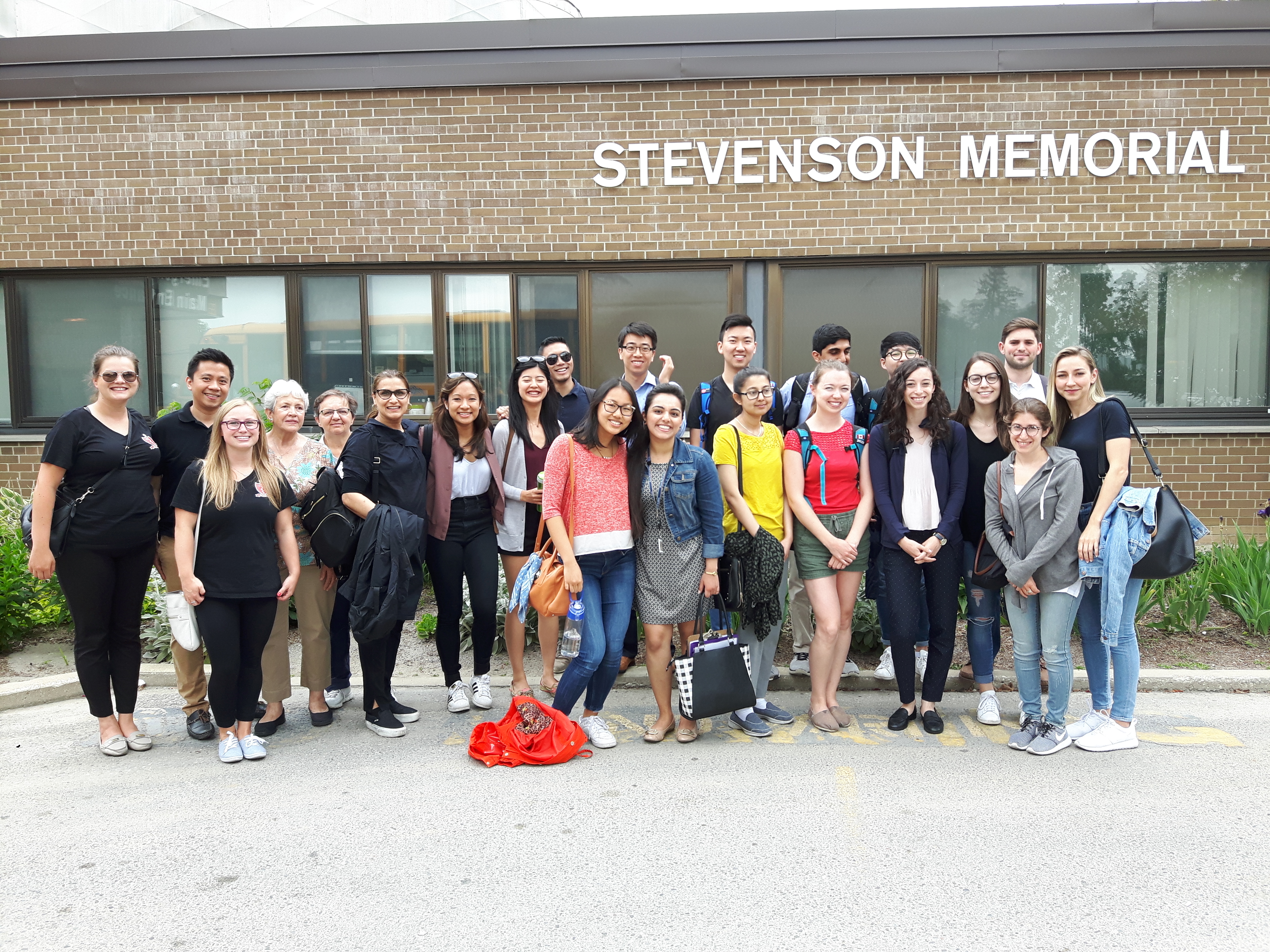 group of students visiting Stevenson