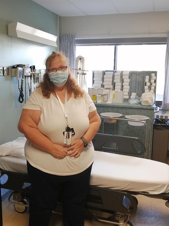 nurse practitioner in SMH patient room